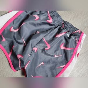 Nike Kids Gray and Pink Shorts